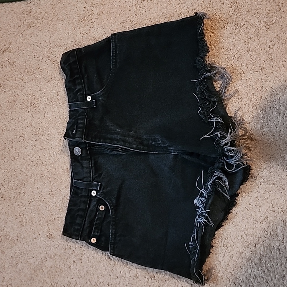 Black Denim Levi's Shorts